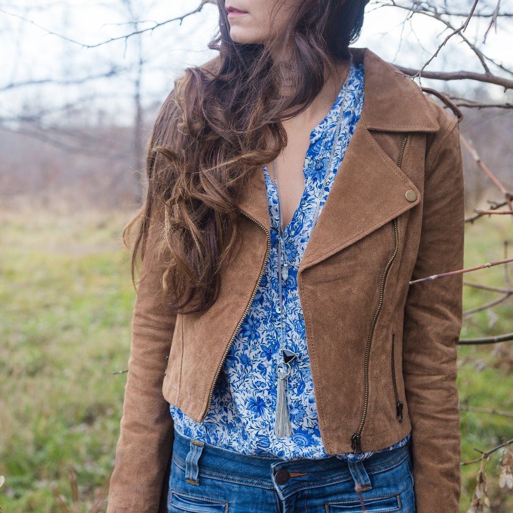 Suede Fringe Jacket
